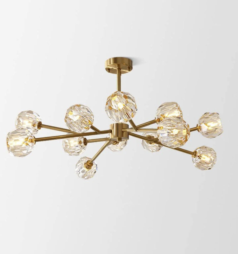 Crystal Ball Round Cluster Chandelier - NexioPick