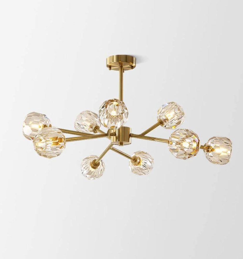 Crystal Ball Round Cluster Chandelier - NexioPick