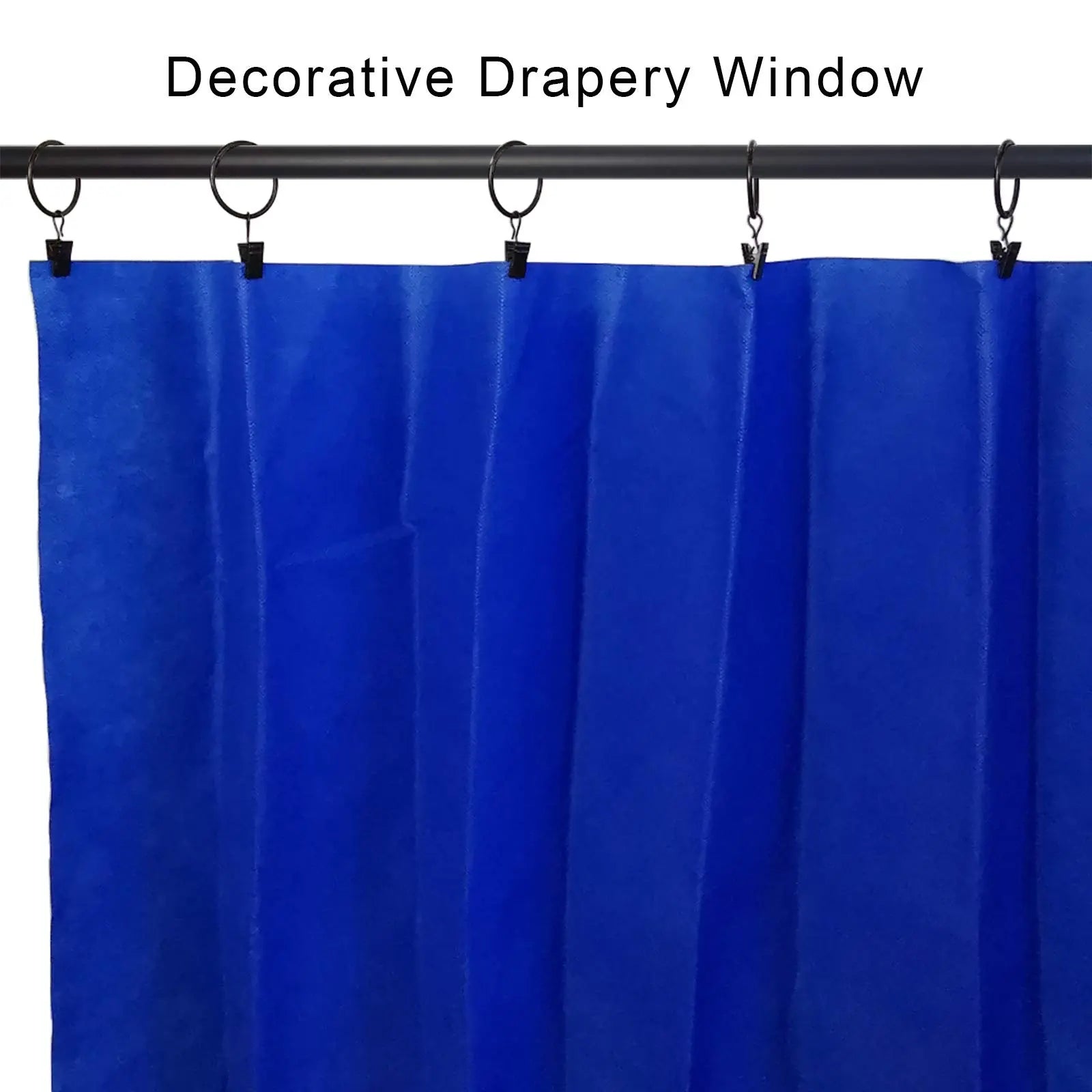 40-Pack Heavy Duty Curtain Ring Clips – Dual-Size Metal Drapery Hooks for Standard & Large Rods