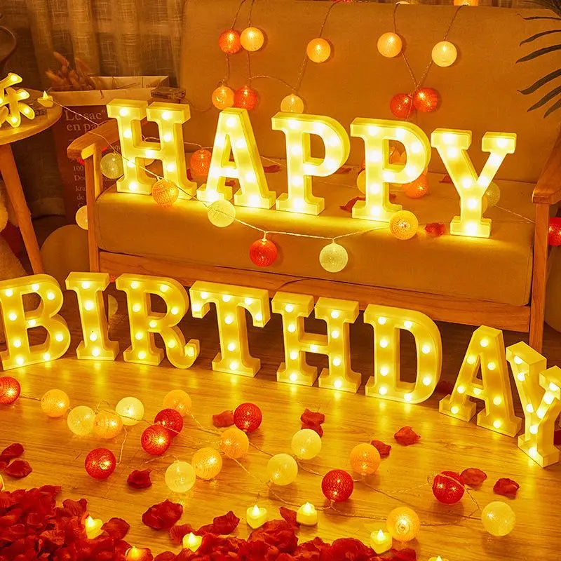 Customizable LED Marquee Letters & Numbers – Light-Up Signs for Birthdays, Weddings & Events