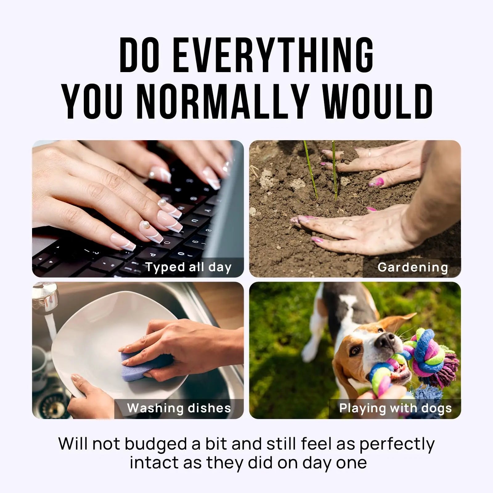 Dark Red Press On Nails Short – Oval Shaped Soft Gel Fake Nails in "Coffee Bean" Shade with Complete Application Kit