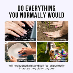 Dark Red Press On Nails Short – Oval Shaped Soft Gel Fake Nails in "Coffee Bean" Shade with Complete Application Kit