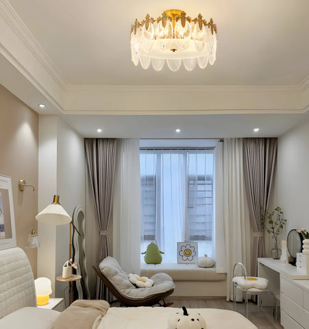 Decorative Pattern Glass Round Chandelier - NexioPick