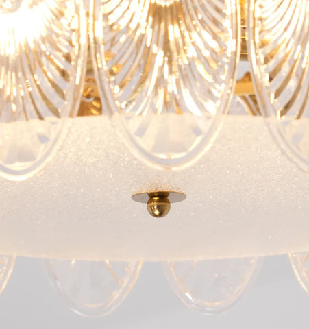 Decorative Pattern Glass Round Chandelier - NexioPick