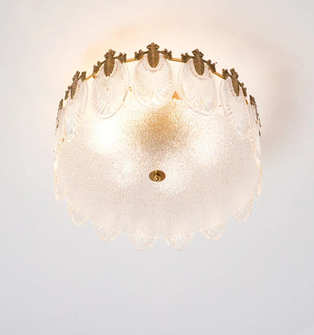 Decorative Pattern Glass Round Chandelier - NexioPick