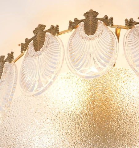 Decorative Pattern Glass Round Chandelier - NexioPick