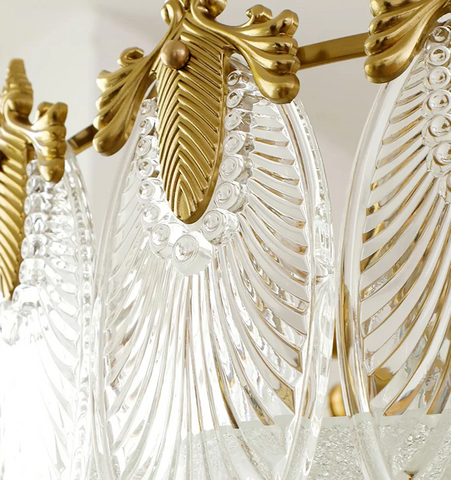 Decorative Pattern Glass Round Chandelier - NexioPick