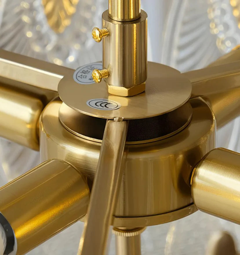 Decorative Pattern Glass Round Chandelier - NexioPick