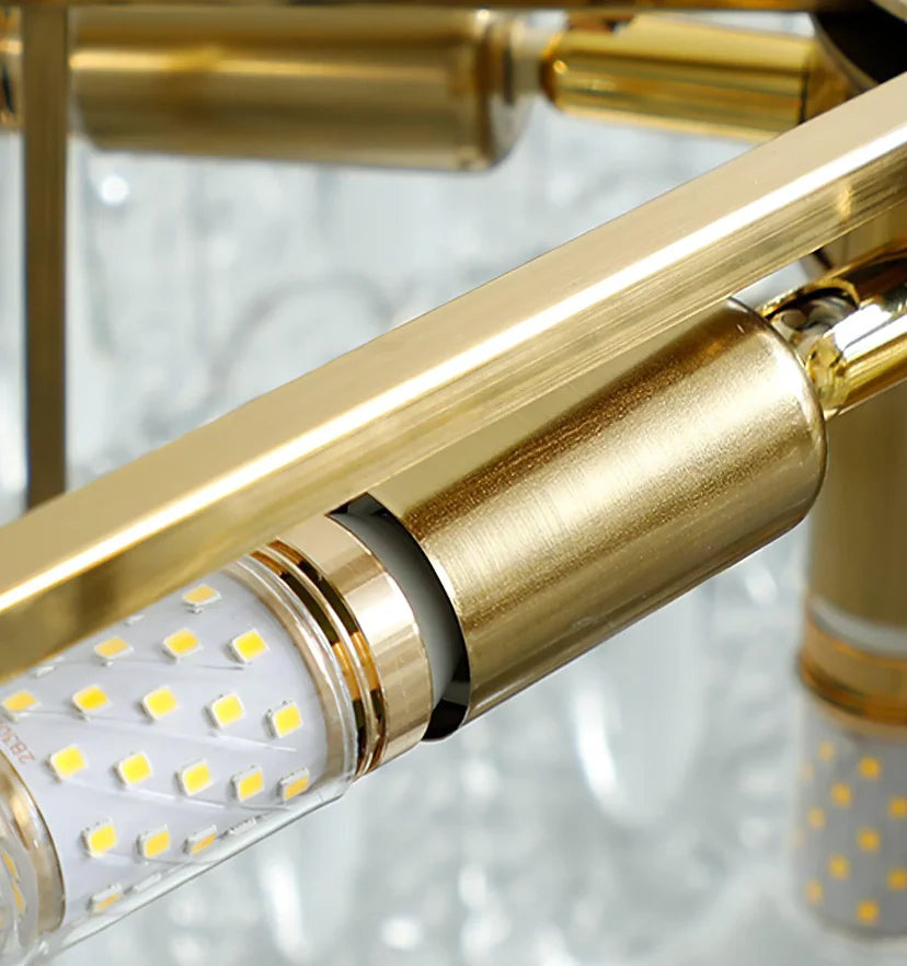 Decorative Pattern Glass Round Chandelier - NexioPick