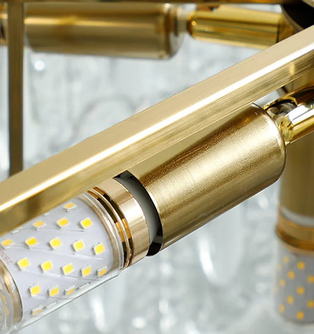 Decorative Pattern Glass Round Chandelier - NexioPick