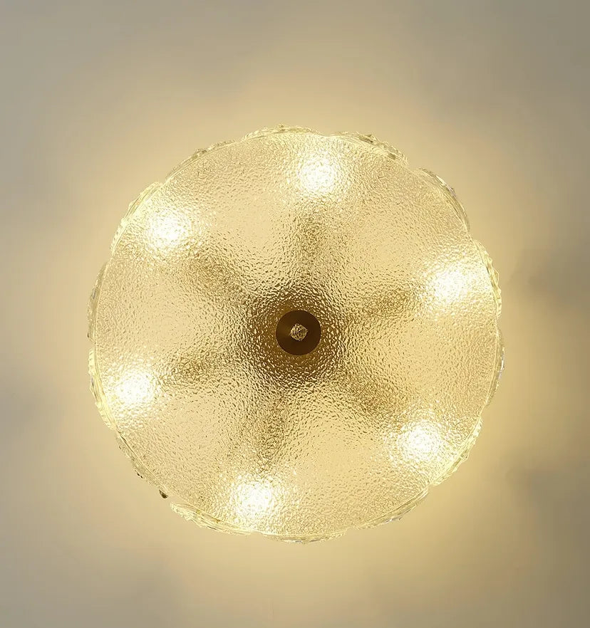 Decorative Pattern Glass Round Chandelier - NexioPick