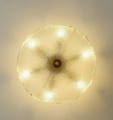 Decorative Pattern Glass Round Chandelier - NexioPick