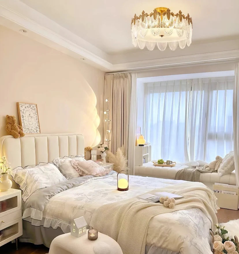 Decorative Pattern Glass Round Chandelier - NexioPick