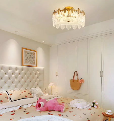 Decorative Pattern Glass Round Chandelier - NexioPick