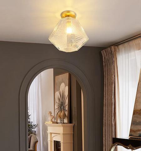 Diamond Cut Art Deco Ceiling Light - NexioPick