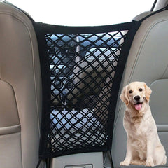 Dog Car Barrier & Storage Net – Universal Pet Divider with Mesh Organizer for Cars & SUVs
