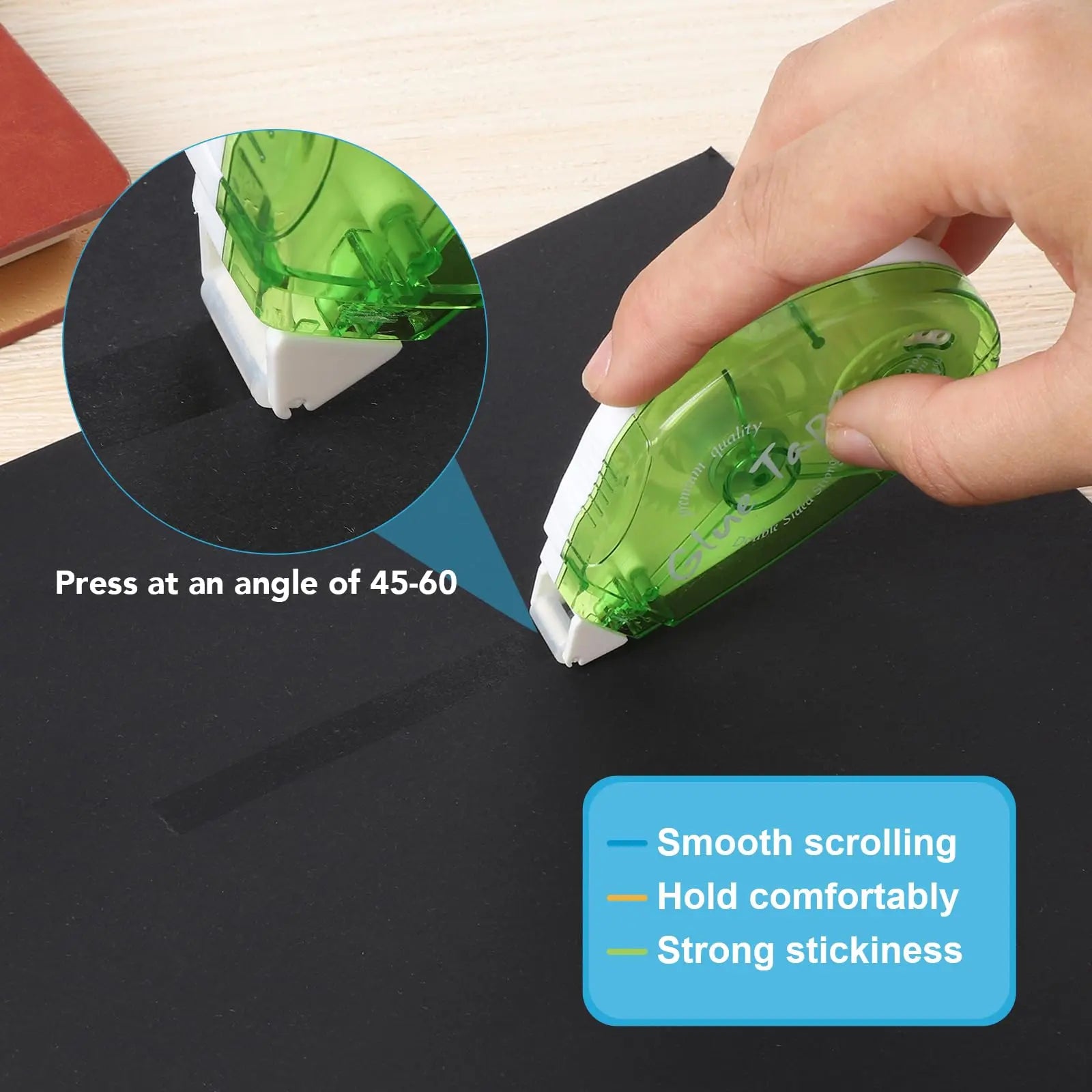 Double-Sided Tape Rollers – 12-Pack Mess-Free Adhesive for Scrapbooking & Crafts