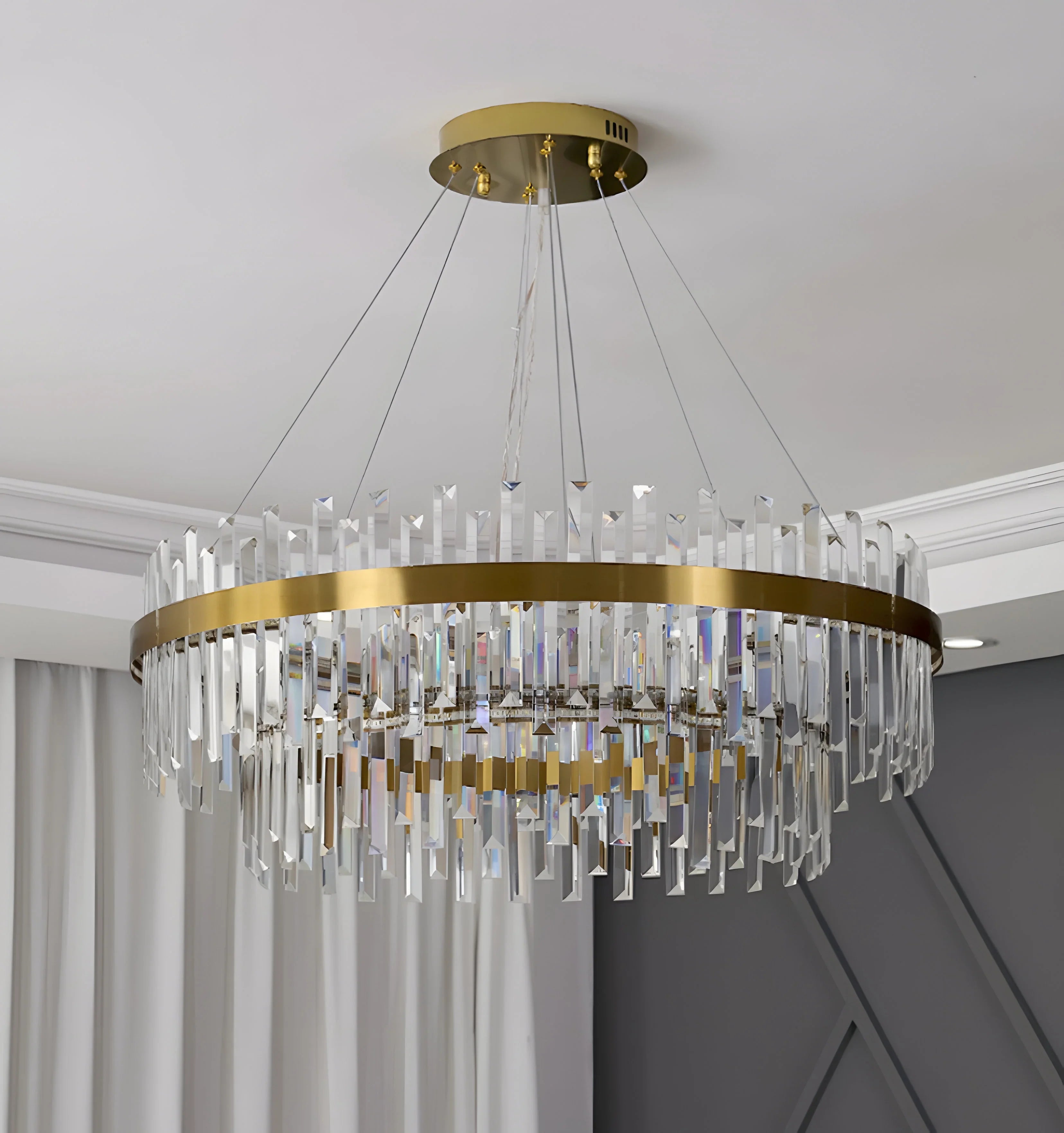 Dual Crystal Chandelier - NexioPick