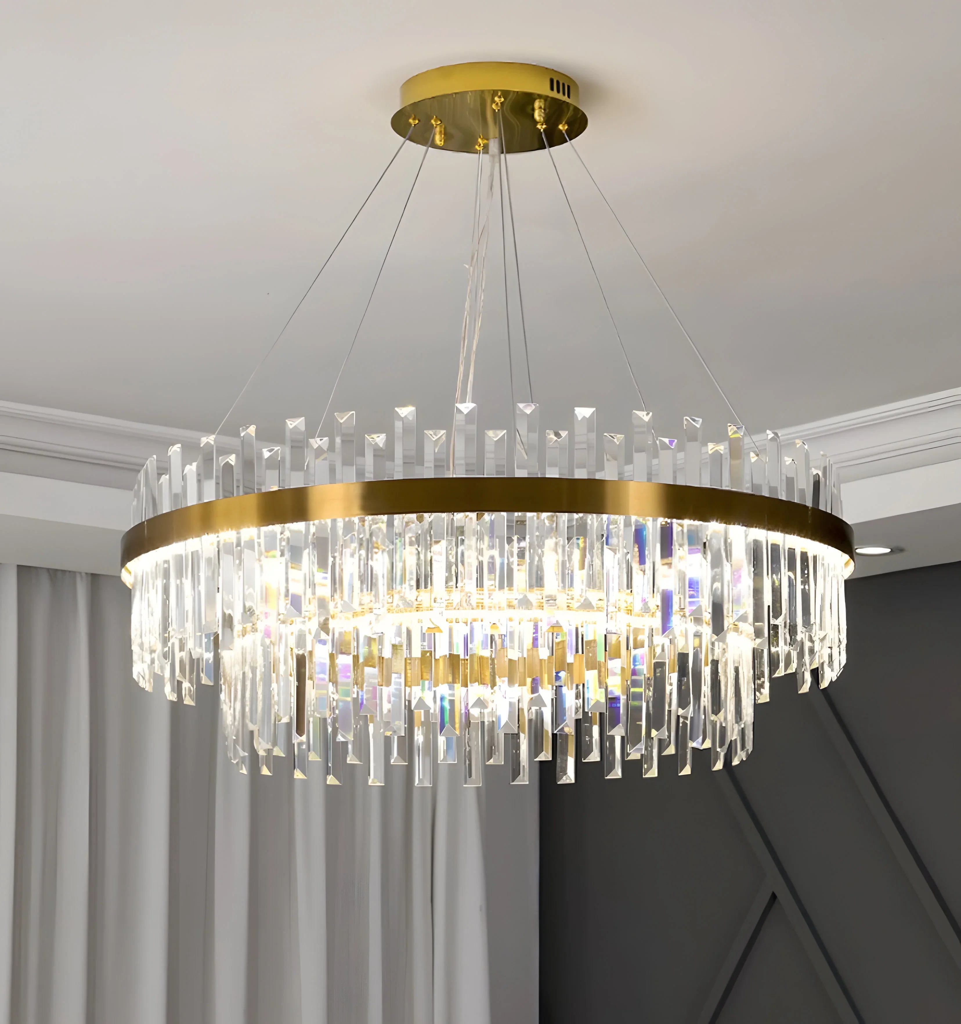 Dual Crystal Chandelier - NexioPick