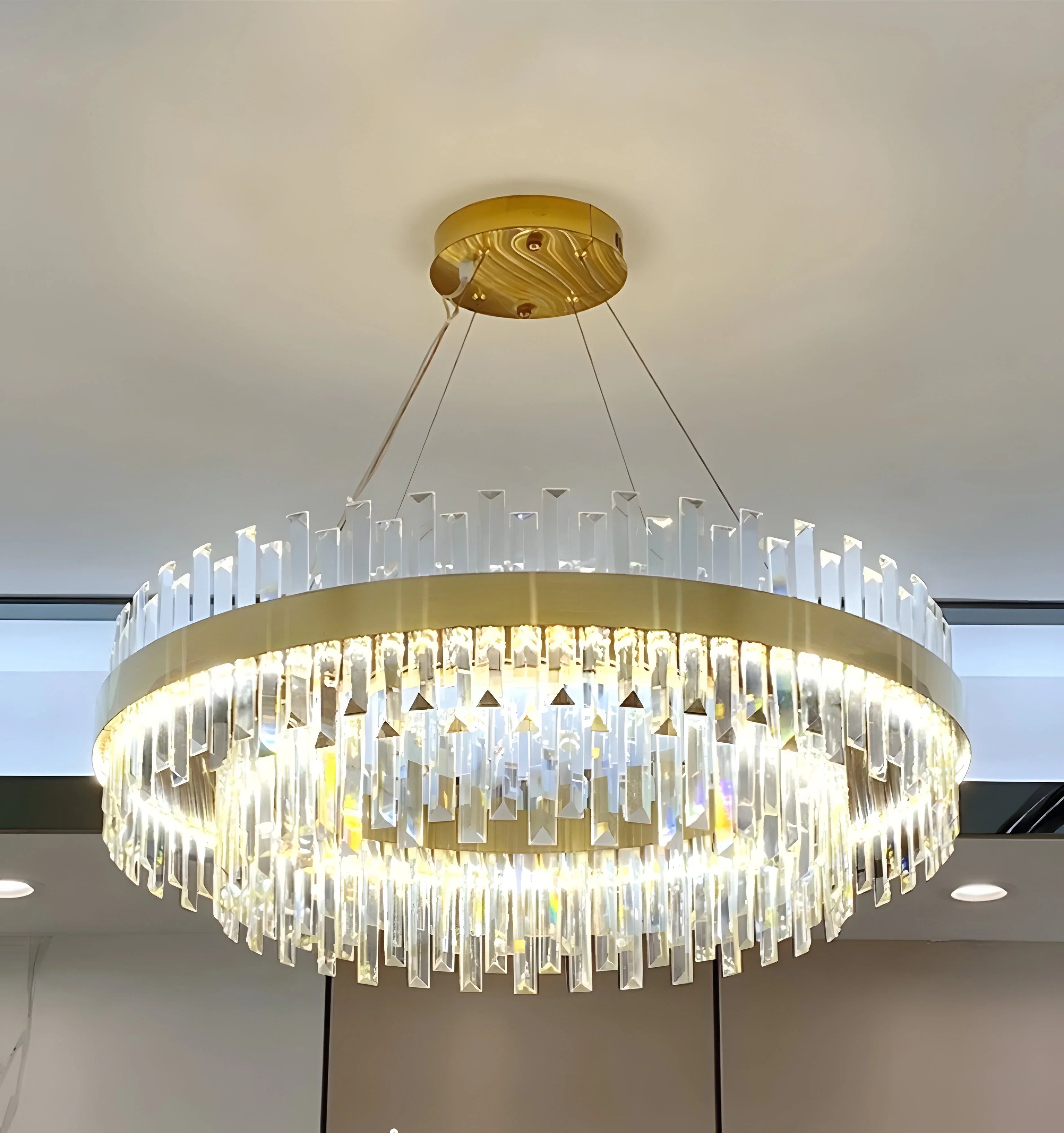 Dual Crystal Chandelier - NexioPick