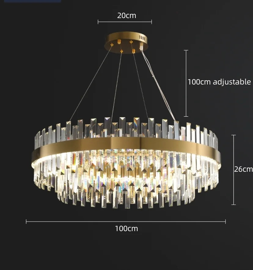 Dual Crystal Chandelier - NexioPick