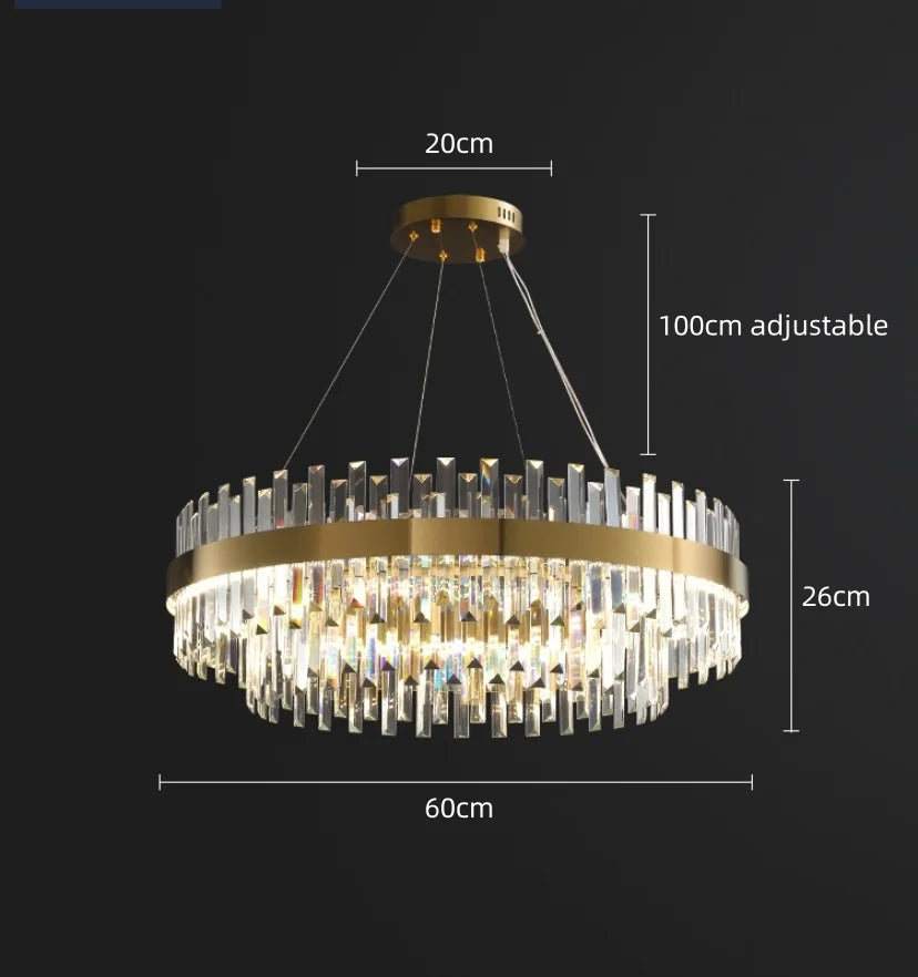 Dual Crystal Chandelier - NexioPick