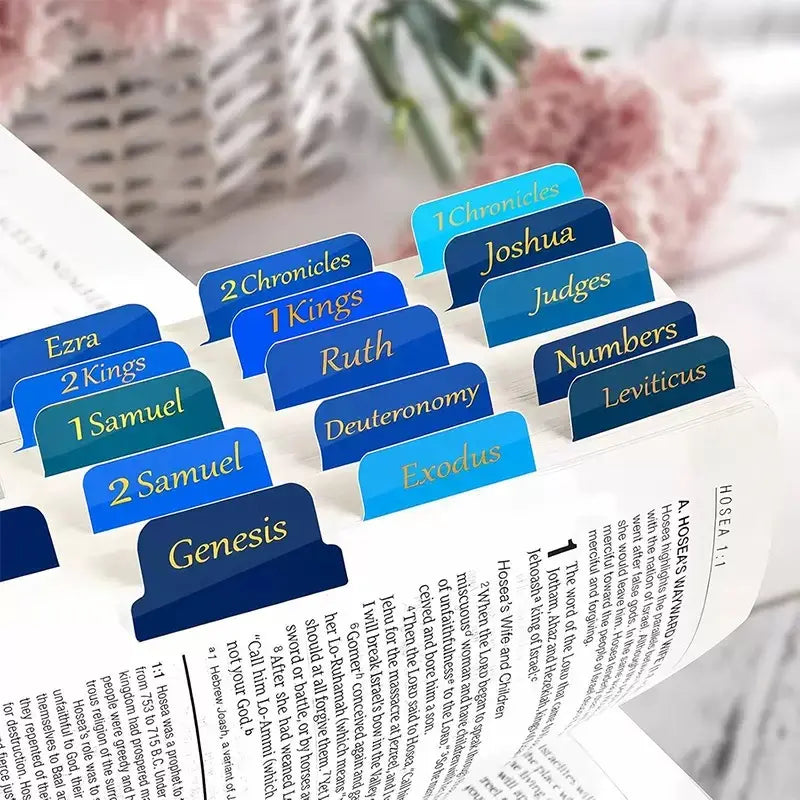 Elegant Laminated Bible Tabs for Women and Men – Bible Study Tabs, Bible Study Journaling Supplies, Bible Book Index Tabs