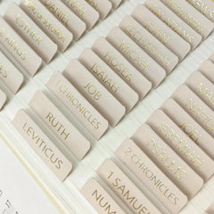 Elegant Laminated Bible Tabs for Women and Men – Bible Study Tabs, Bible Study Journaling Supplies, Bible Book Index Tabs