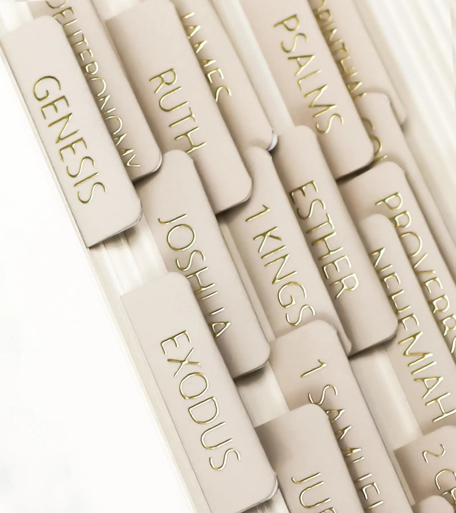 Elegant Laminated Bible Tabs for Women and Men – Bible Study Tabs, Bible Study Journaling Supplies, Bible Book Index Tabs