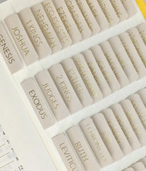 Elegant Laminated Bible Tabs for Women and Men – Bible Study Tabs, Bible Study Journaling Supplies, Bible Book Index Tabs