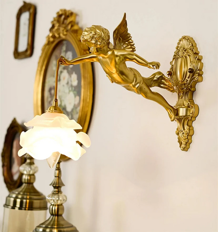 Flying Angel Brass Wall Light - NexioPick