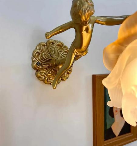 Flying Angel Brass Wall Light - NexioPick