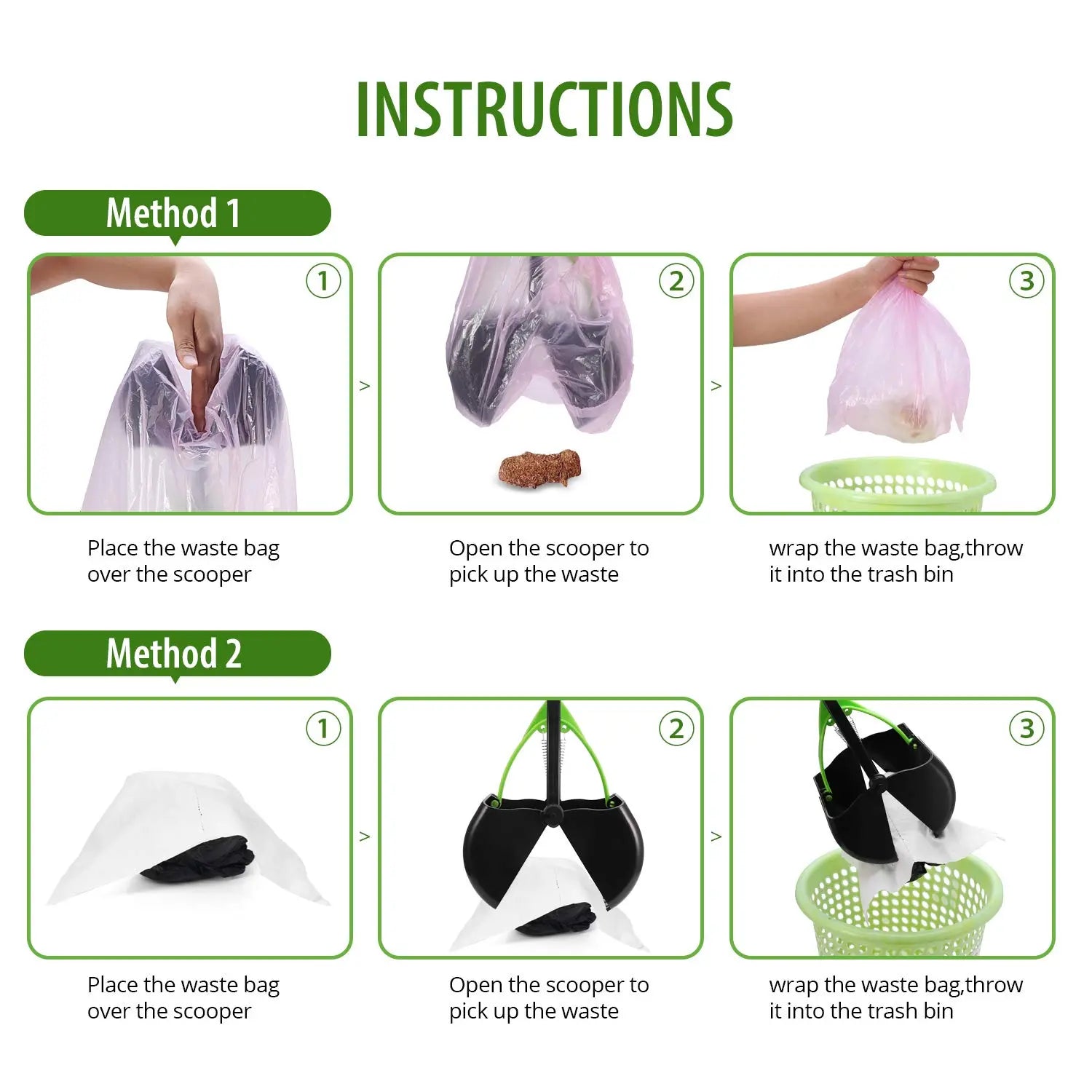 Foldable Pet Pooper Scooper – Durable & Non-Breakable Long-Handle Waste Scoop for Dogs & Cats