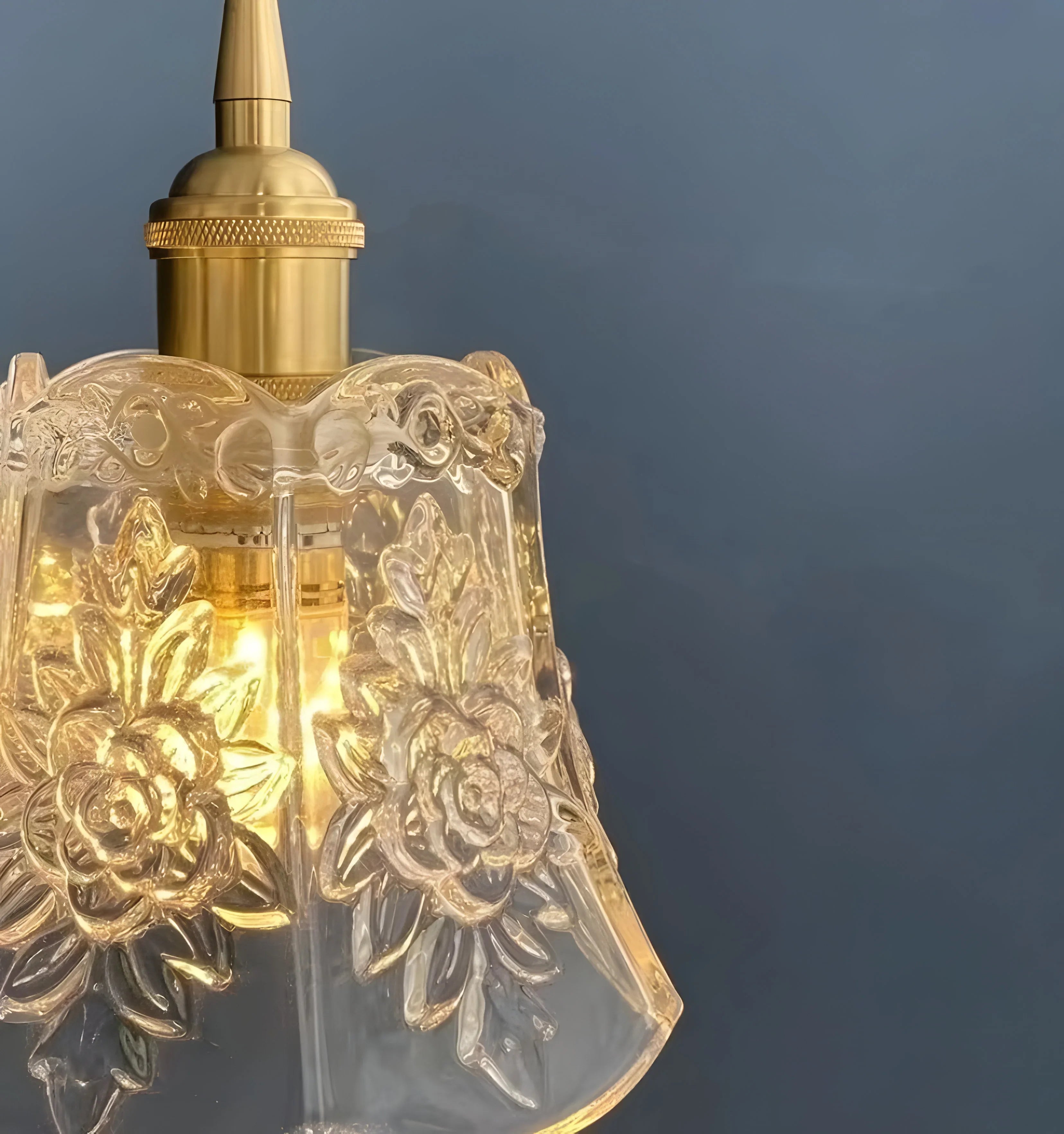 French Relief Glass Pendant / Wall Lamp - NexioPick