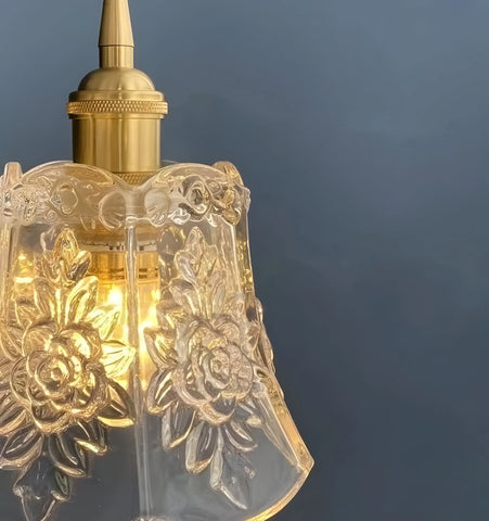 French Relief Glass Pendant / Wall Lamp - NexioPick