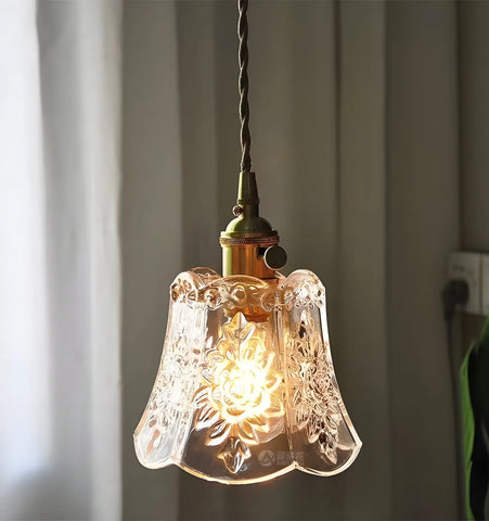 French Relief Glass Pendant / Wall Lamp - NexioPick