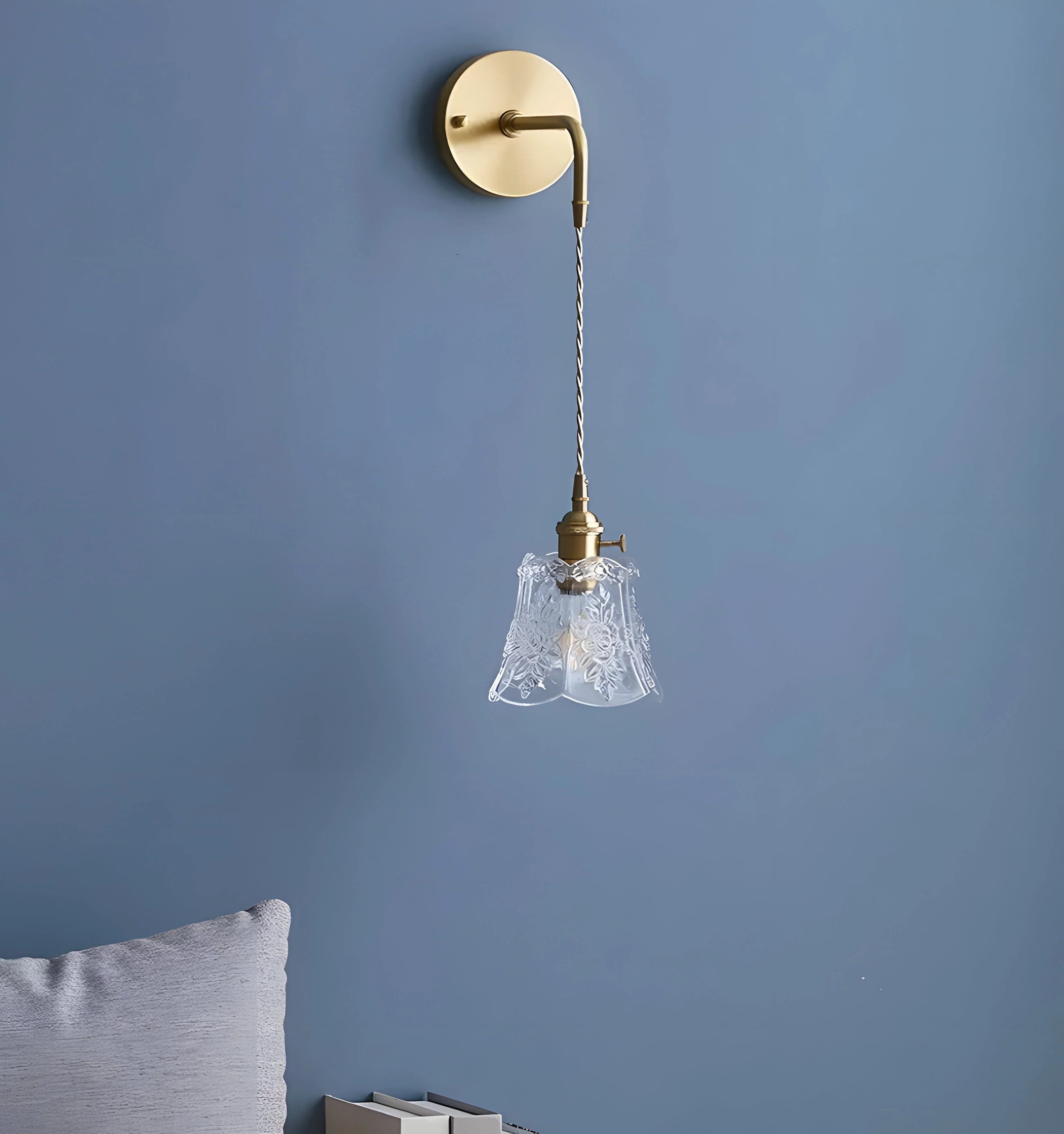 French Relief Glass Pendant / Wall Lamp - NexioPick