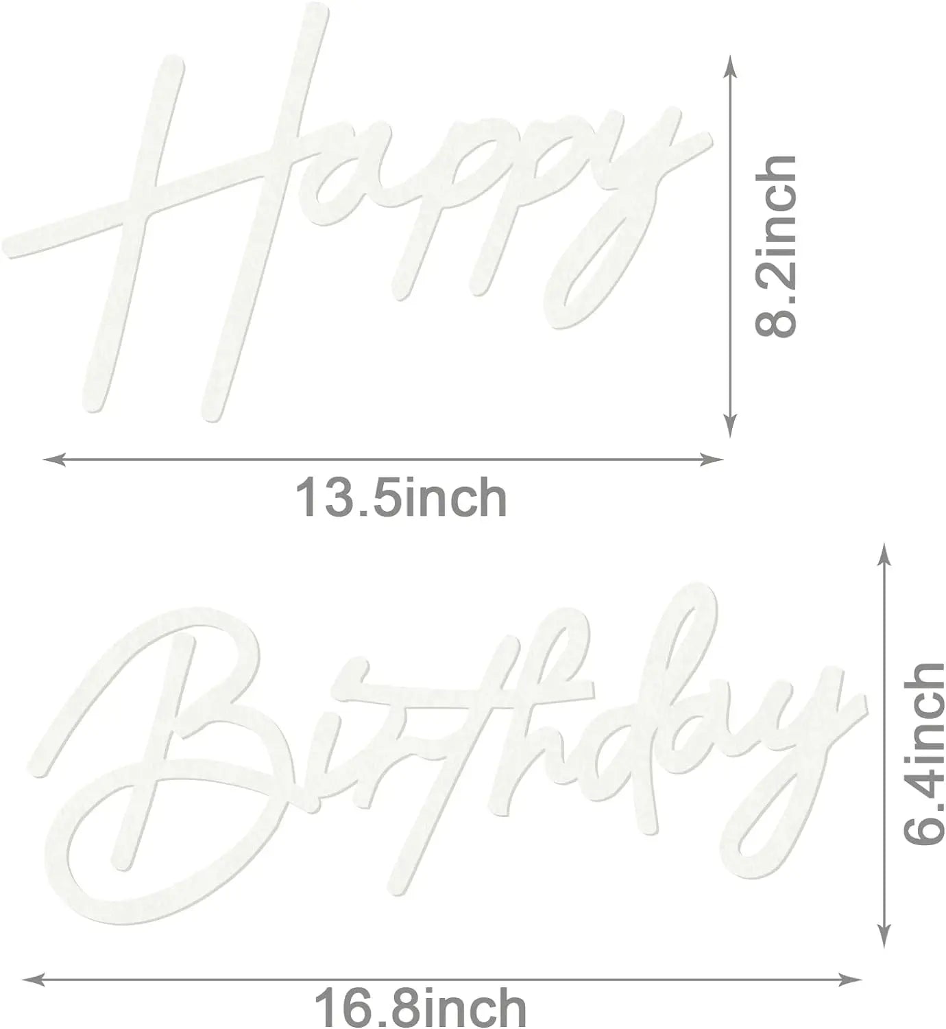 Glitter Gold Felt "Happy Birthday" Wall Sign – Reusable Party Backdrop Letters for Baby Showers & Birthdays
