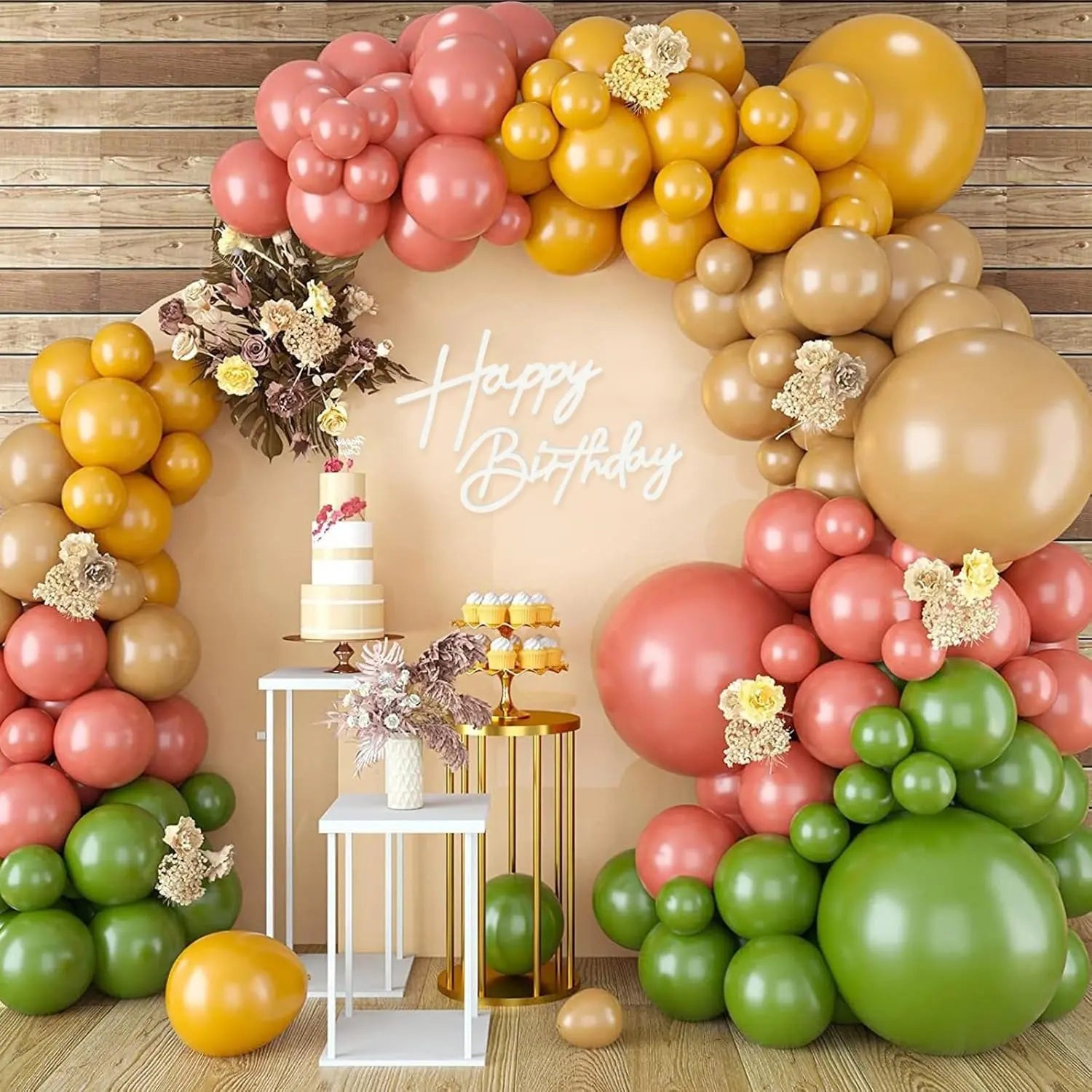 Glitter Gold Felt "Happy Birthday" Wall Sign – Reusable Party Backdrop Letters for Baby Showers & Birthdays