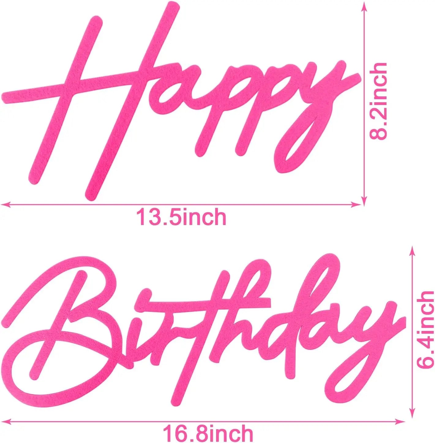 Glitter Gold Felt "Happy Birthday" Wall Sign – Reusable Party Backdrop Letters for Baby Showers & Birthdays