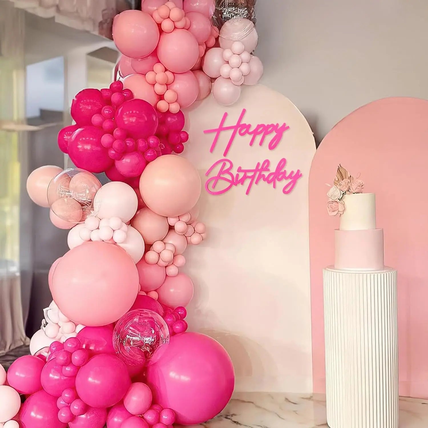 Glitter Gold Felt "Happy Birthday" Wall Sign – Reusable Party Backdrop Letters for Baby Showers & Birthdays