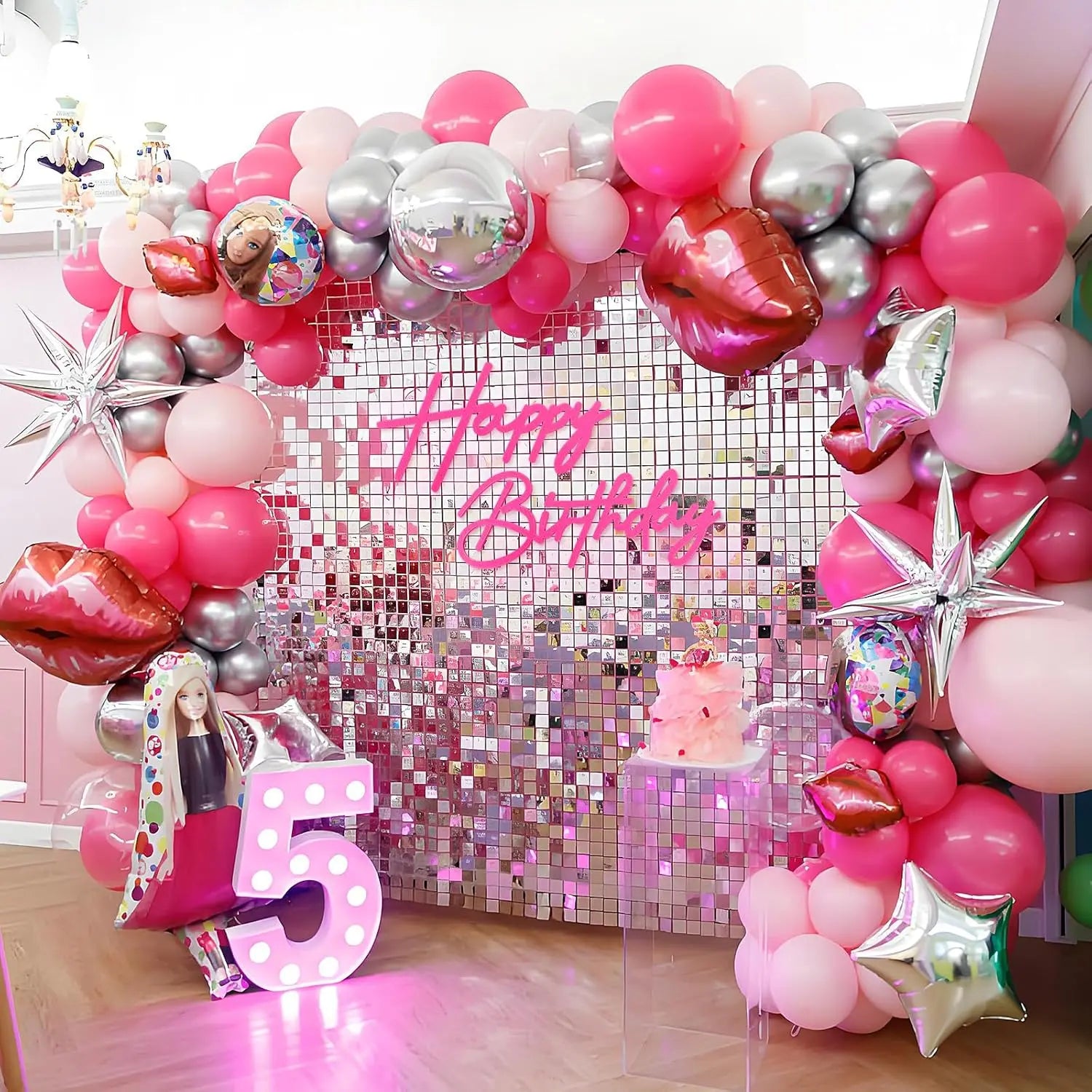 Glitter Gold Felt "Happy Birthday" Wall Sign – Reusable Party Backdrop Letters for Baby Showers & Birthdays