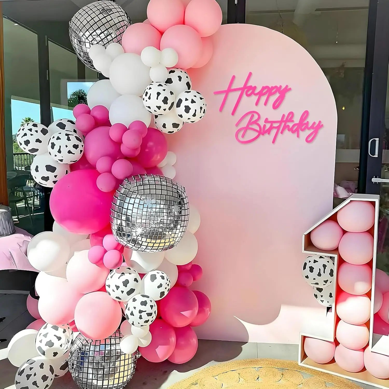 Glitter Gold Felt "Happy Birthday" Wall Sign – Reusable Party Backdrop Letters for Baby Showers & Birthdays