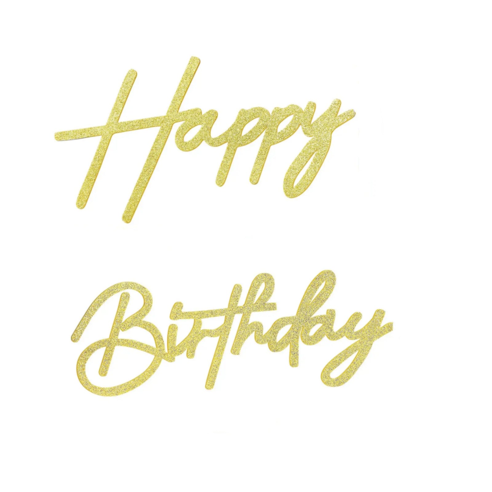Glitter Gold Felt "Happy Birthday" Wall Sign – Reusable Party Backdrop Letters for Baby Showers & Birthdays