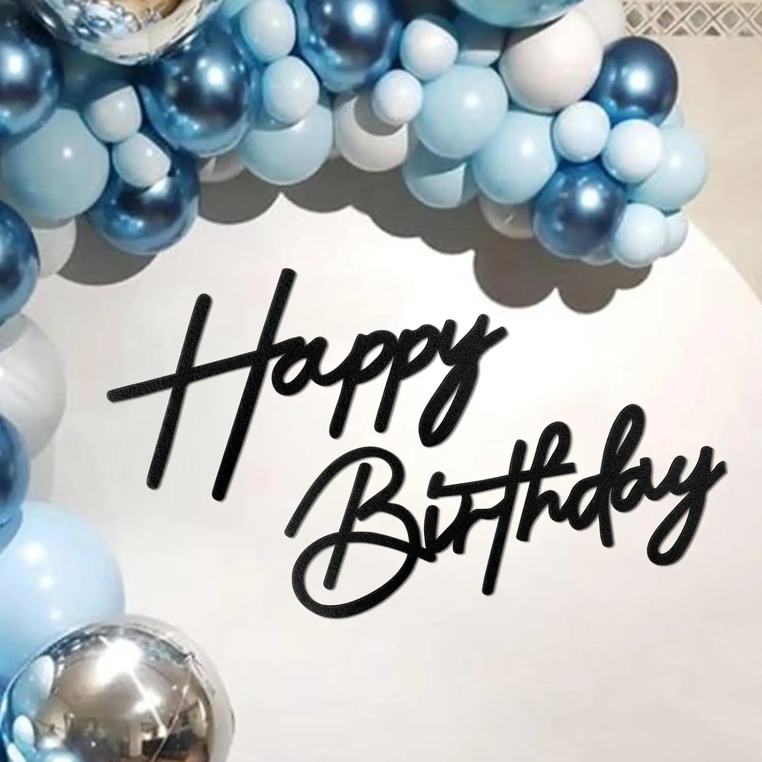 Glitter Gold Felt "Happy Birthday" Wall Sign – Reusable Party Backdrop Letters for Baby Showers & Birthdays