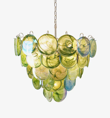 Green Murano Disc Chandelier - NexioPick