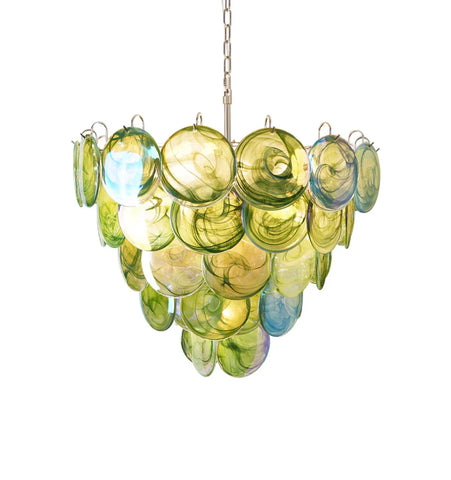 Green Murano Disc Chandelier - NexioPick