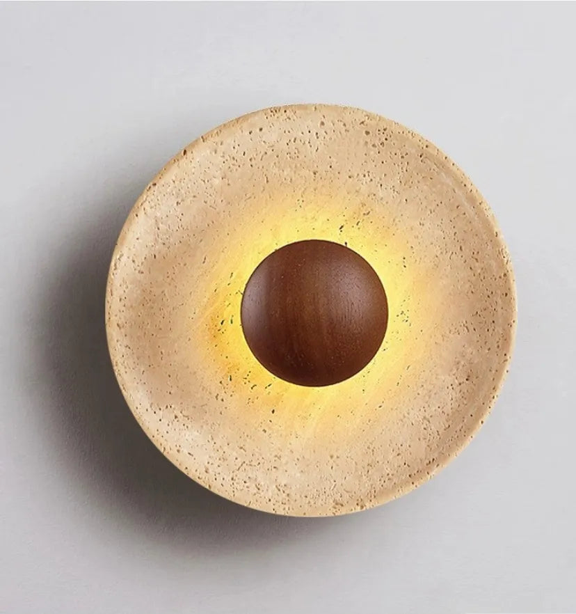 Halo Travertine Wall Lamp - NexioPick