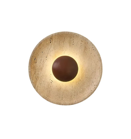Halo Travertine Wall Lamp - NexioPick