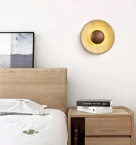 Halo Travertine Wall Lamp - NexioPick
